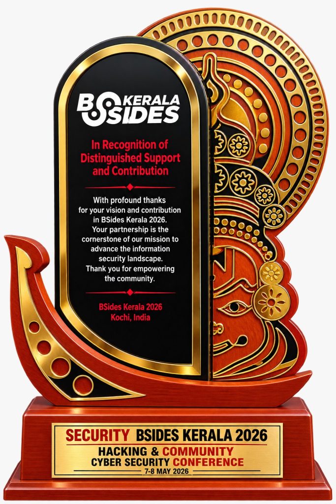 Security BSides Kerala 2026 memento — Distinguished Support and Contribution