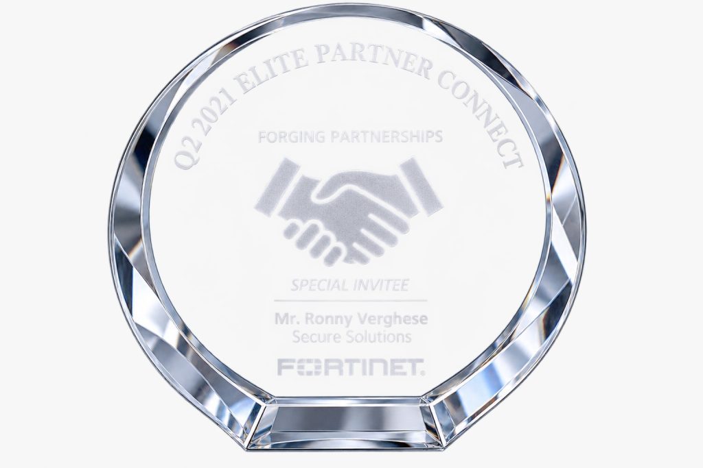 Fortinet Q2 2021 Elite Partner Connect memento — Forging Partnerships